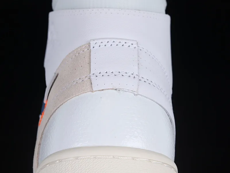 All categories Air Jordan Jordan series basketball shoes Air Jordan 1 High L version Off White x Air Jordan OW AJ1 Joe 1 joint all-white high-top basketball shoes AQ0818-100
